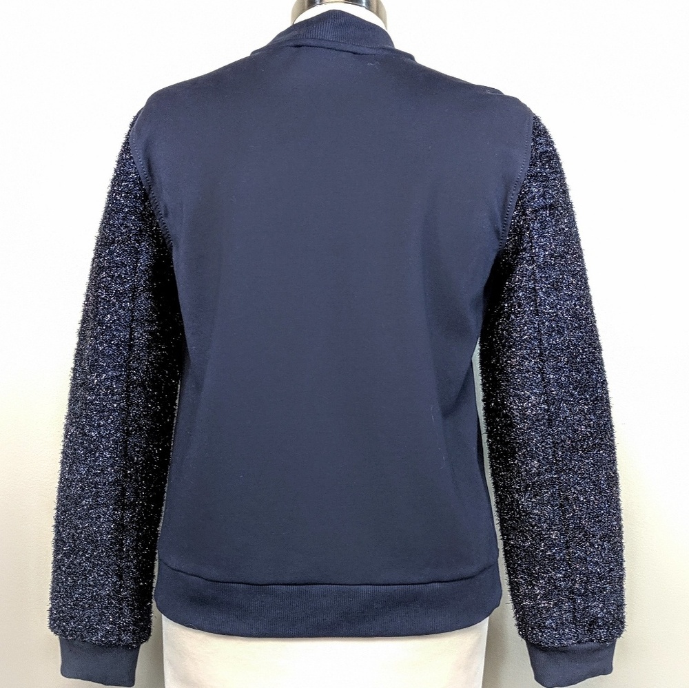 $695 Tory Burch Lurex Stretch Sweater Glam Luxury - Picture 4 of 8